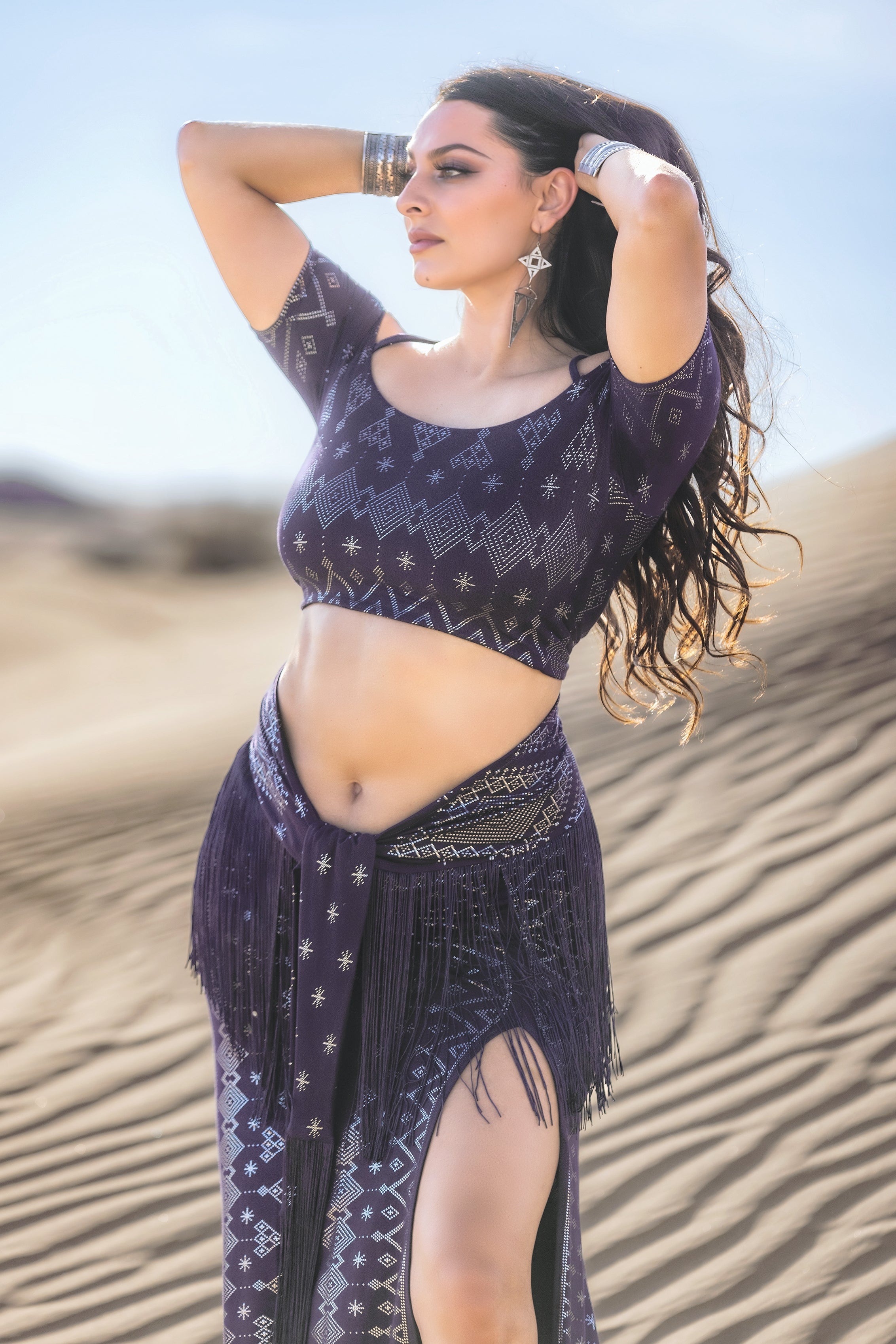 Dendera Rosalia Top Midnight Silver