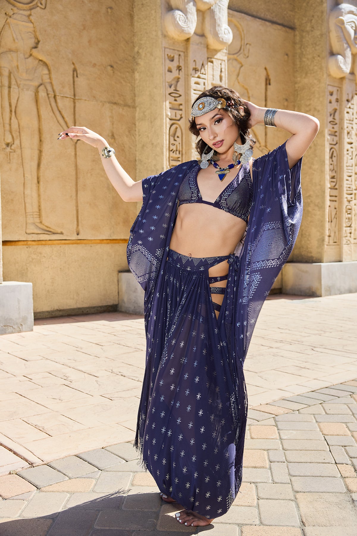 Dendera Sabrina Strappy Short 2.0 Midnight Silver