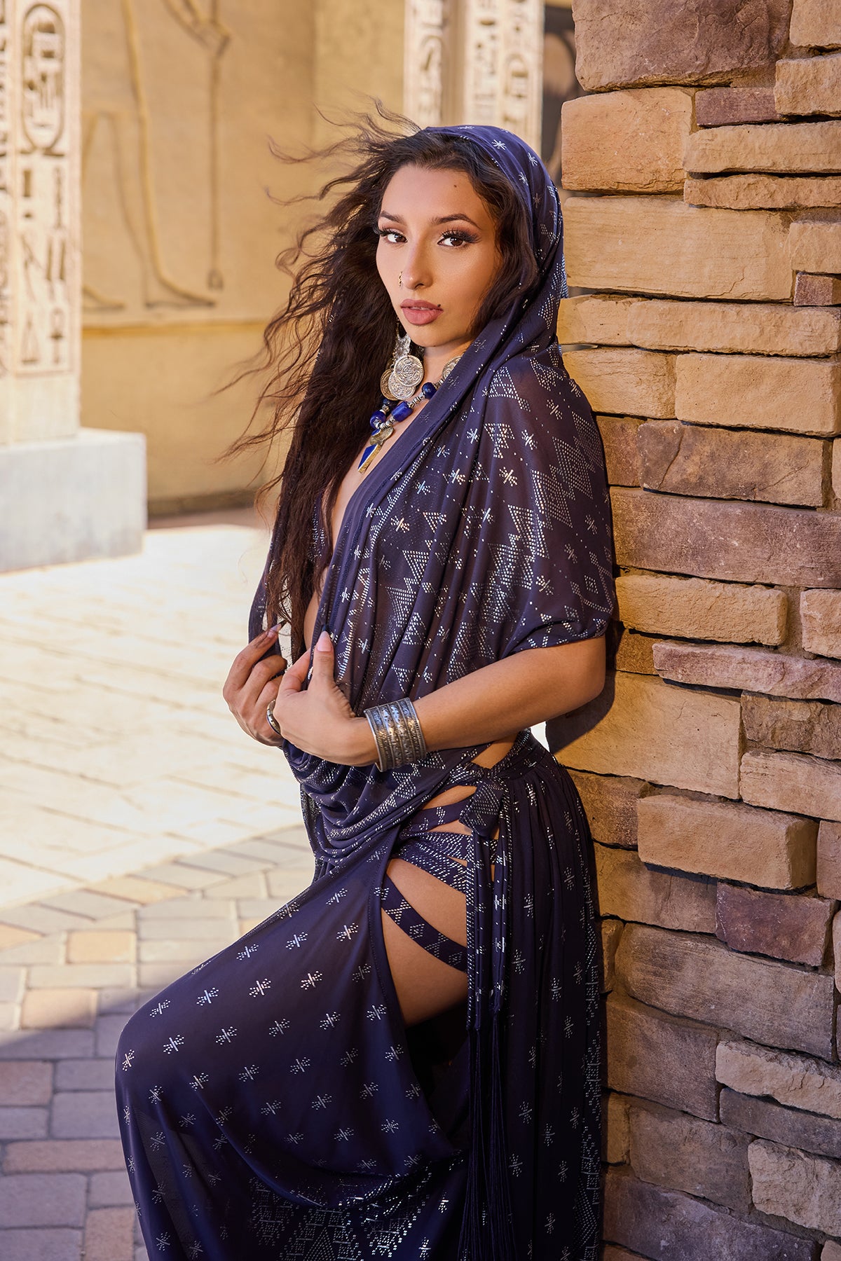 Dendera Infinity Scarf Midnight Silver