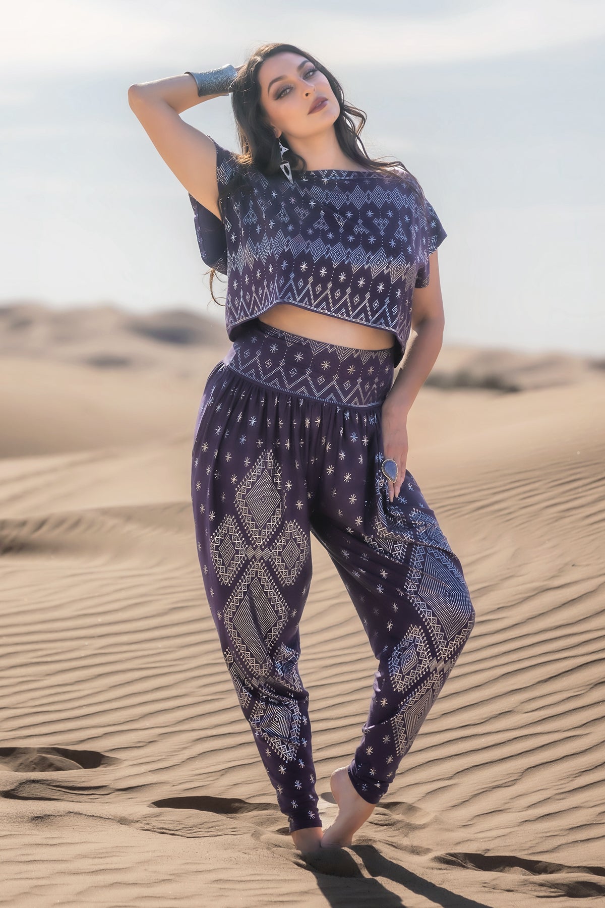 Dendera Dede Crop Top Midnight Silver