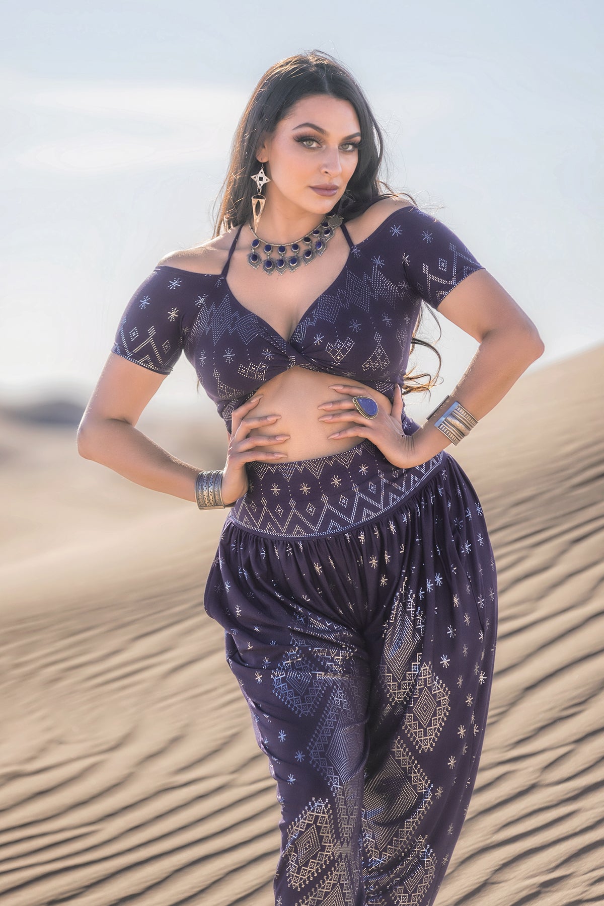 Dendera Rosalia Top Midnight Silver